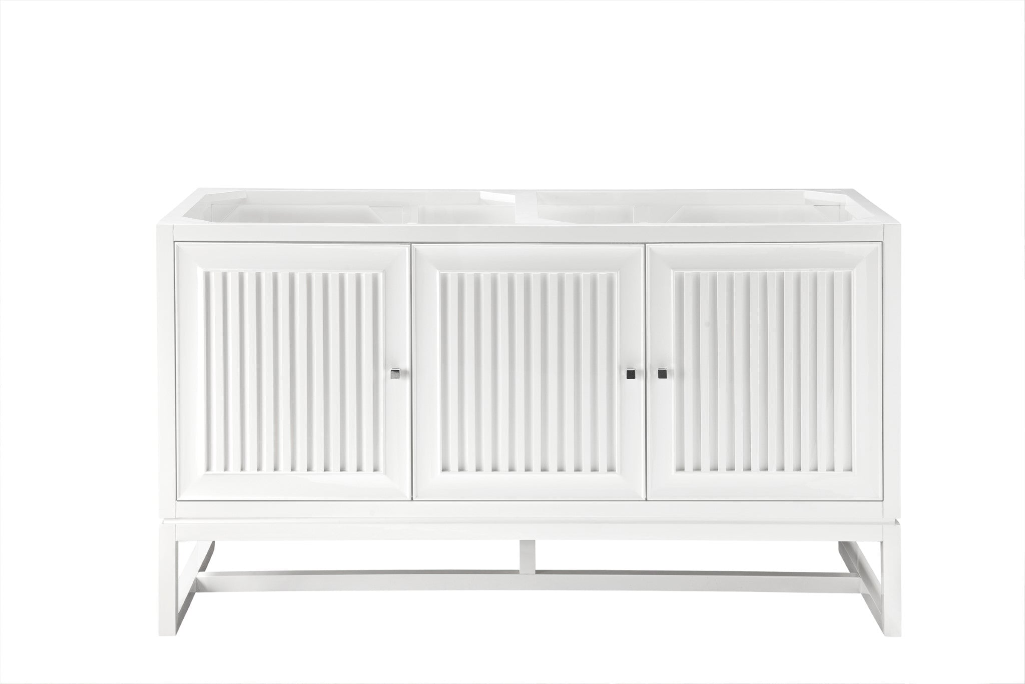 James Martin Vanities - Athens 60" Double Vanity Cabinet, Glossy White - E645 - V60D - GW - Home Luxury USA