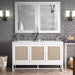 James Martin Vanities - Athens 60" Double Vanity Cabinet, Glossy White - E645 - V60D - GW - Home Luxury USA