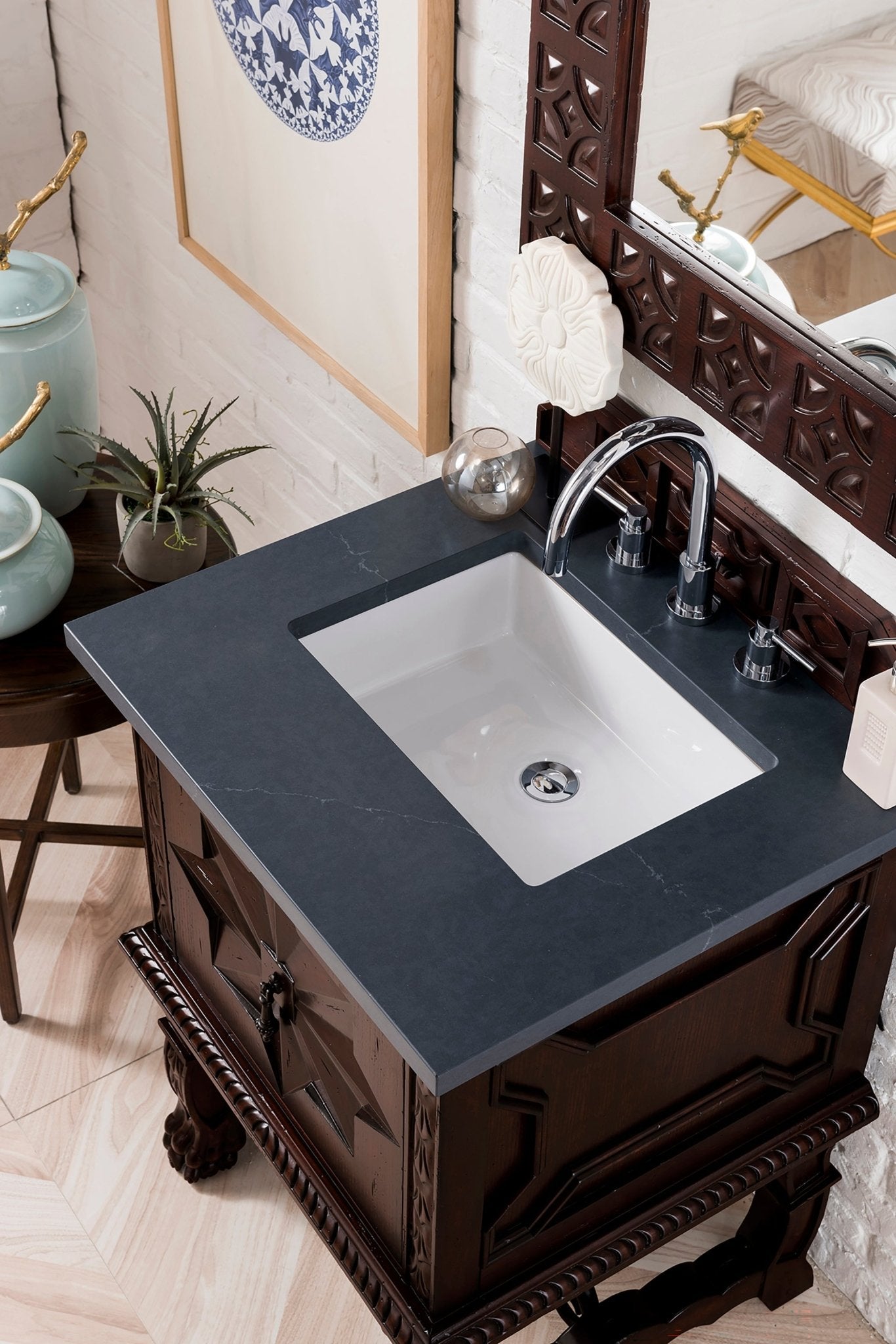 James Martin Vanities - Balmoral 26" Single Bathroom Vanity - 150 - V26 - ANW - 3CSP - Home Luxury USA