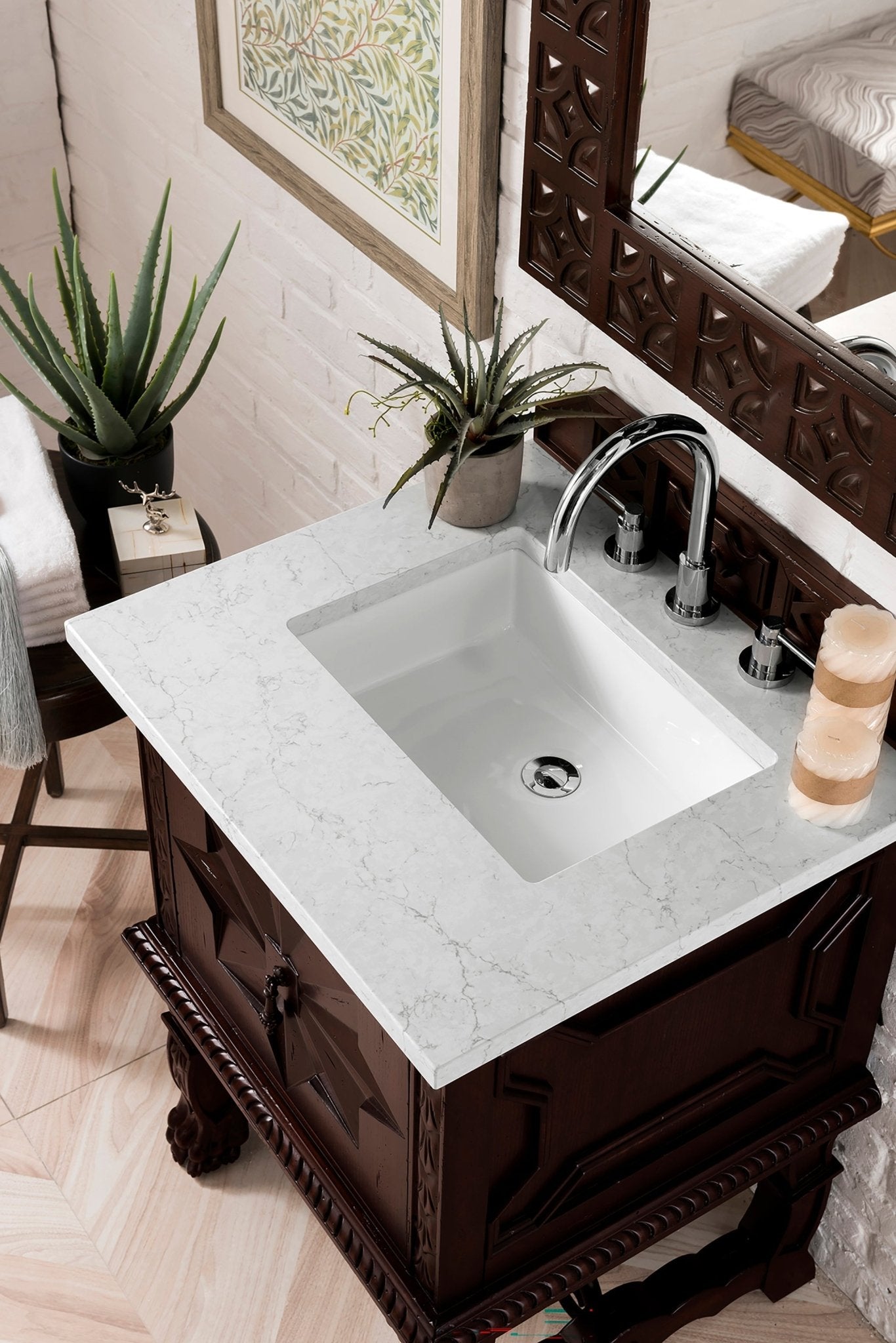 James Martin Vanities - Balmoral 26" Single Bathroom Vanity - 150 - V26 - ANW - 3EJP - Home Luxury USA