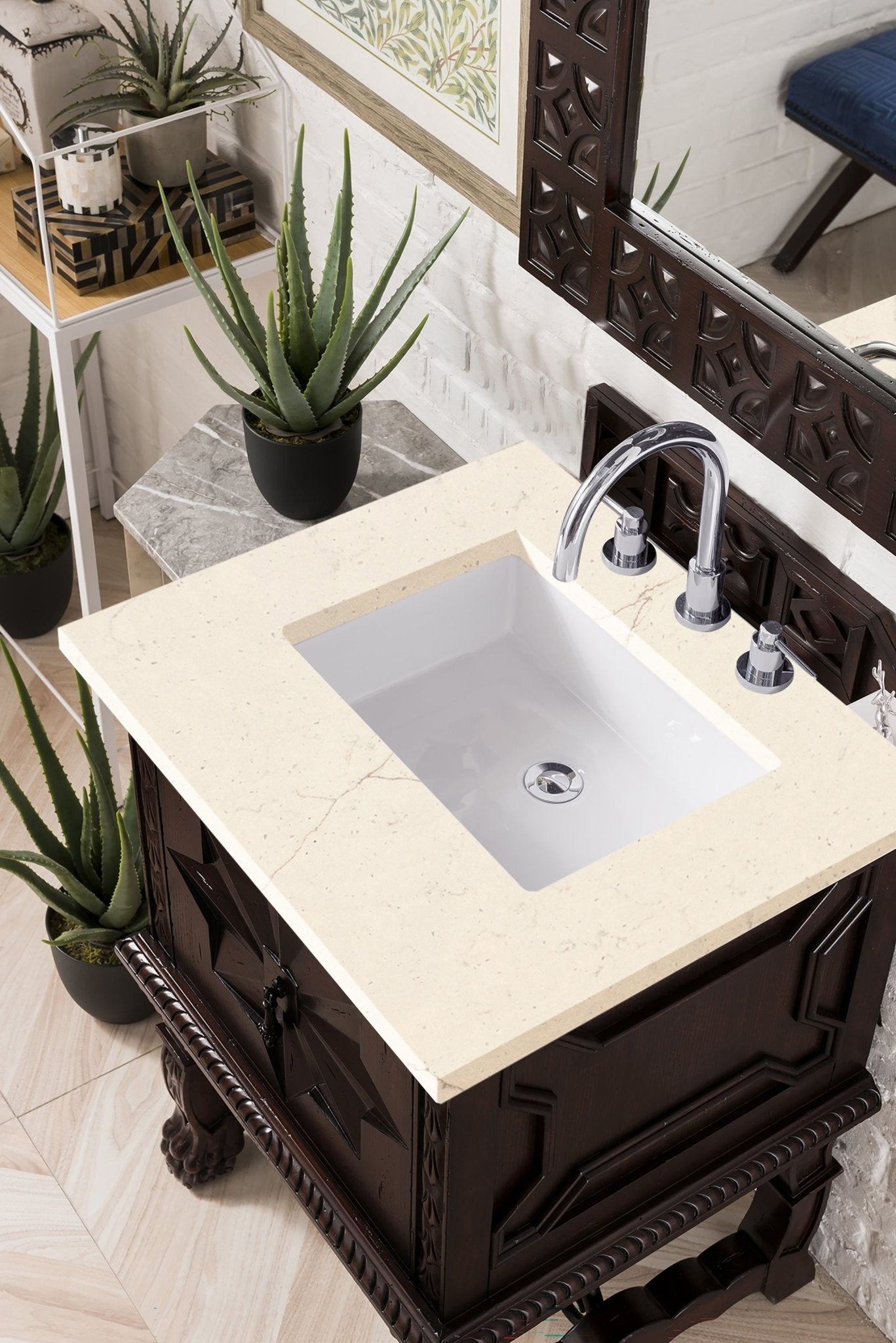 James Martin Vanities - Balmoral 26" Single Bathroom Vanity - 150 - V26 - ANW - 3EMR - Home Luxury USA