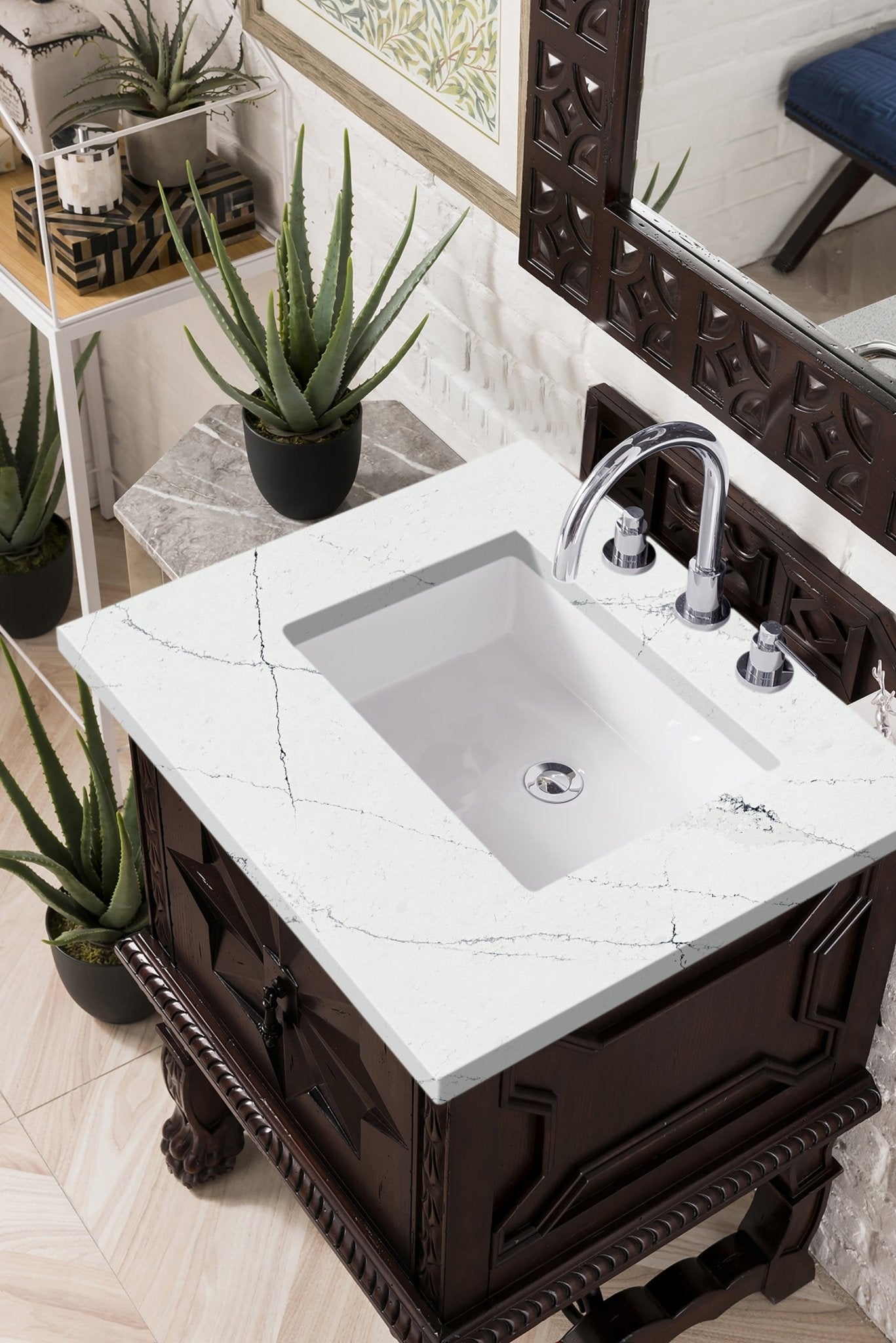 James Martin Vanities - Balmoral 26" Single Bathroom Vanity - 150 - V26 - ANW - 3ENC - Home Luxury USA