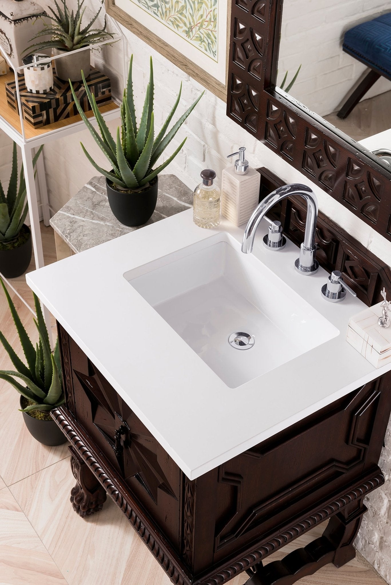 James Martin Vanities - Balmoral 26" Single Bathroom Vanity - 150 - V26 - ANW - 3WZ - Home Luxury USA