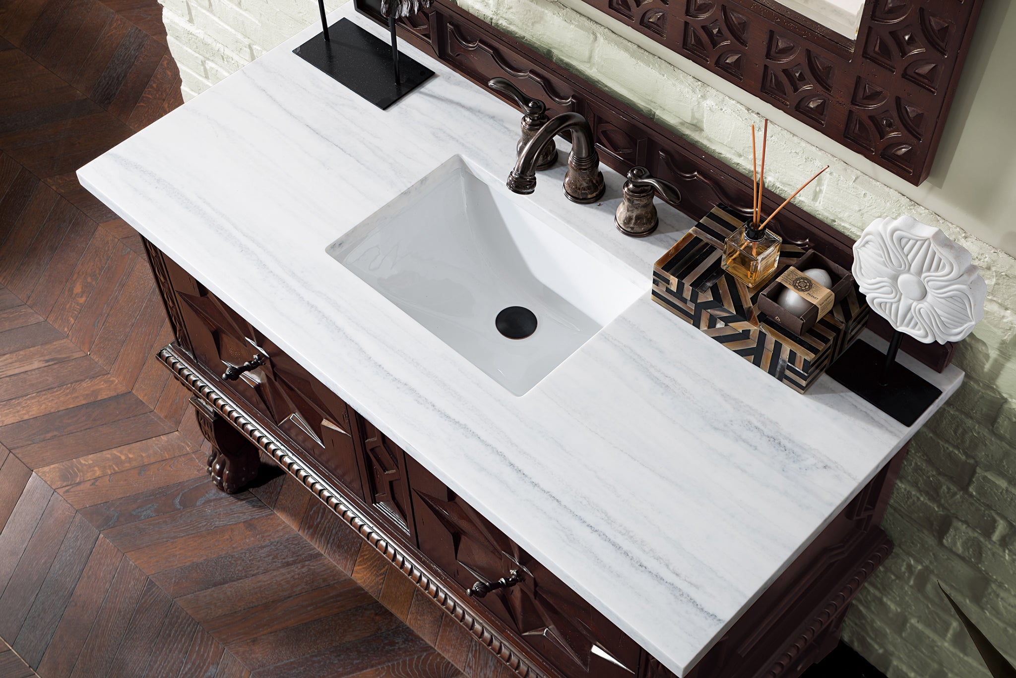 James Martin Vanities - Balmoral 48" Single Bathroom Vanity - 150 - V48 - ANW - 3AF - Home Luxury USA