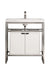 James Martin Vanities - Boston 31.5 Stainless Steel Sink Console Single Bathroom Vanity in Satin Nickel - C105V31.5BNKSCGWWG - Home Luxury USA