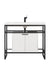 James Martin Vanities - Boston 39.5 Stainless Steel Sink Console Single Bathroom Vanity in Matte Black - C105V39.5MBKSCGWWG - Home Luxury USA