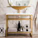 James Martin Vanities - Boston 39.5 Stainless Steel Sink Console Single Bathroom Vanity in Radiant Gold - Home Luxury USA