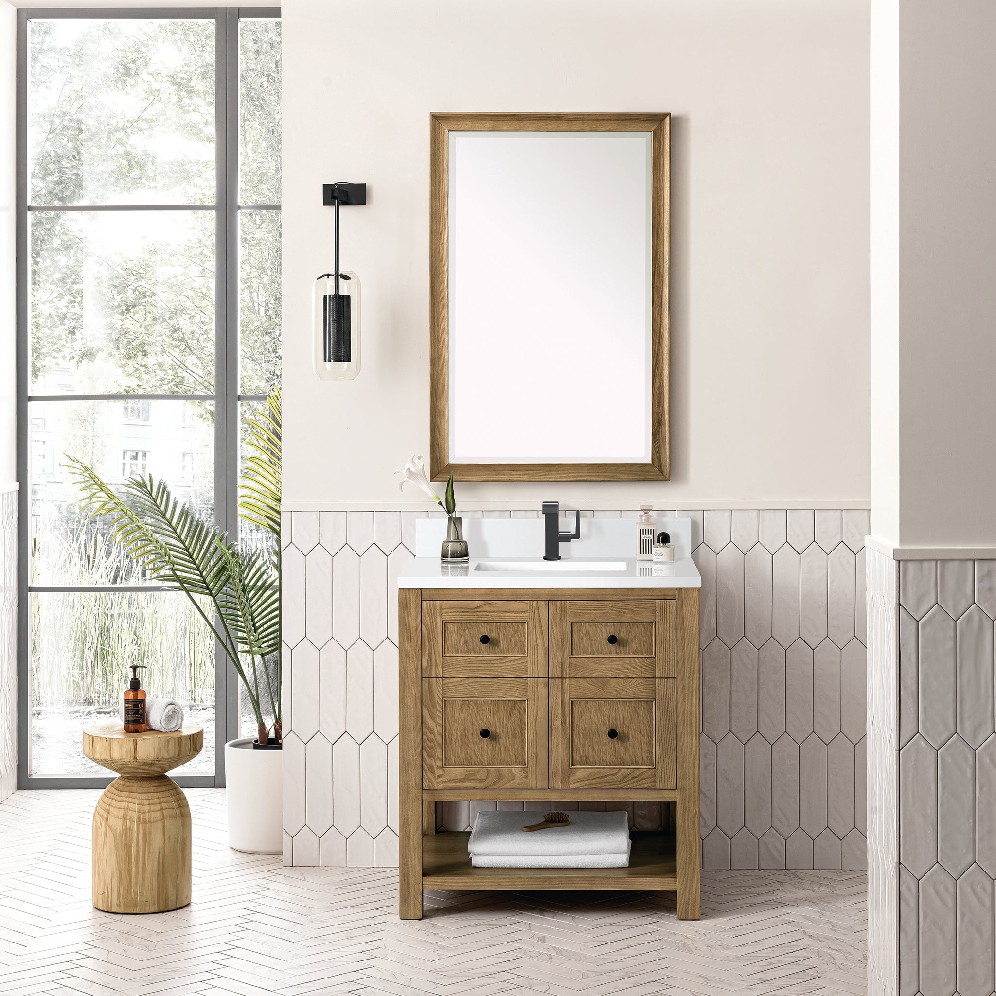 James Martin Vanities - Breckenridge 30" Single Vanity in Light Natural Oak - 330 - V30 - LNO - 1WZ - Home Luxury USA