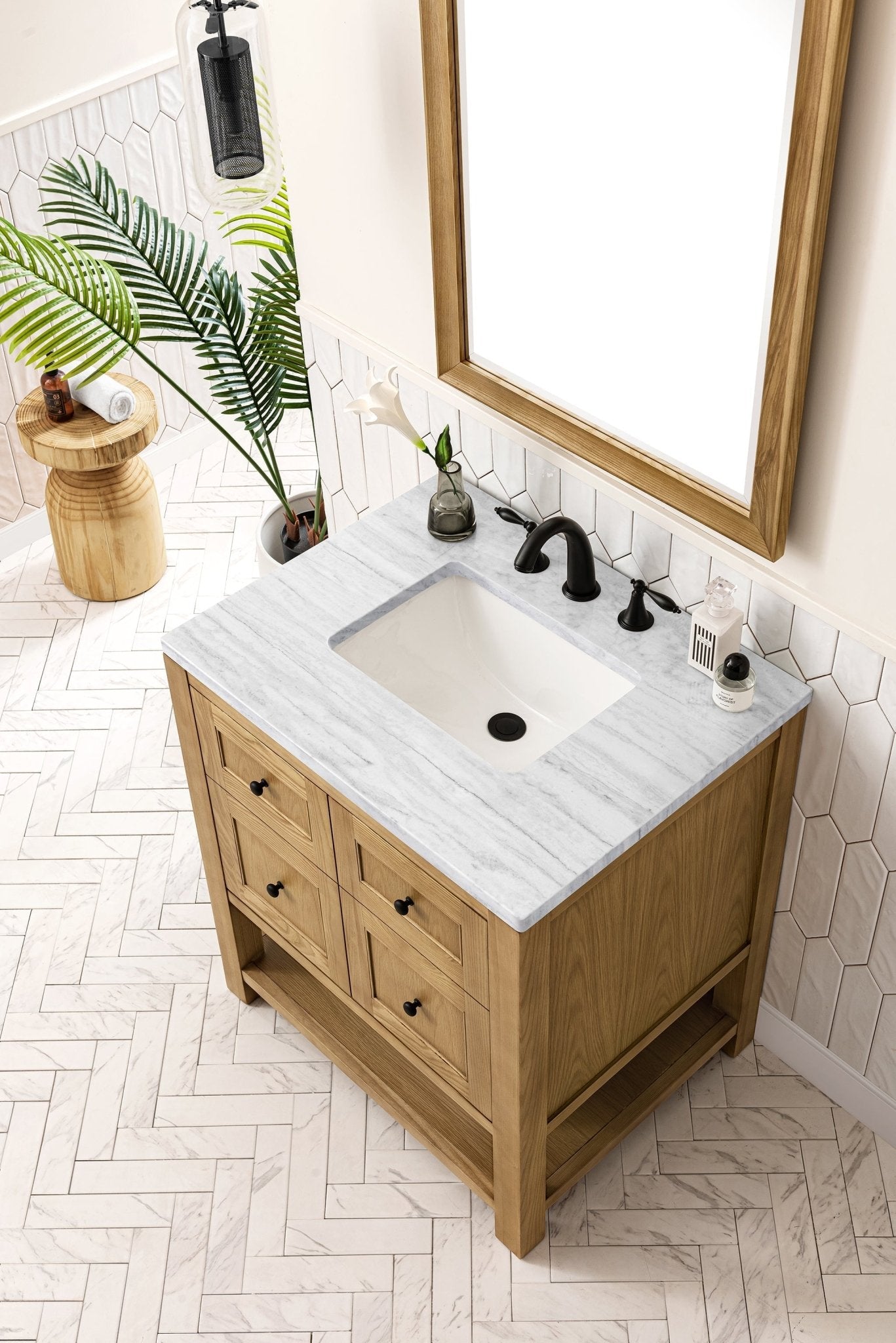 James Martin Vanities - Breckenridge 30" Single Vanity in Light Natural Oak - 330 - V30 - LNO - 3AF - Home Luxury USA