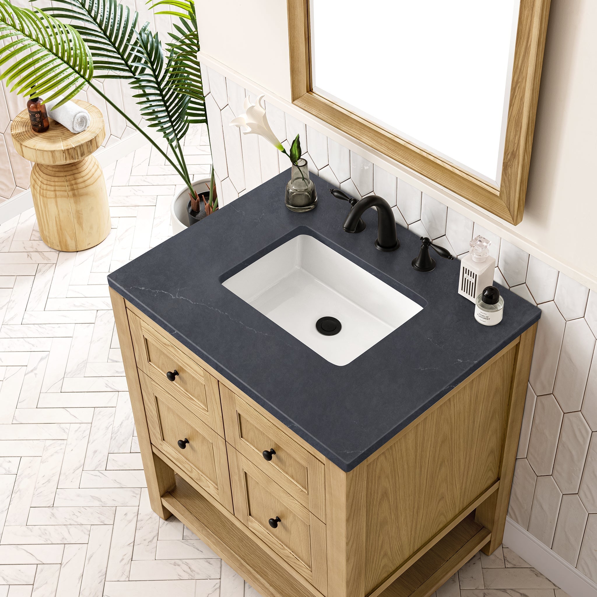 James Martin Vanities - Breckenridge 30" Single Vanity in Light Natural Oak - 330 - V30 - LNO - 3CSP - Home Luxury USA