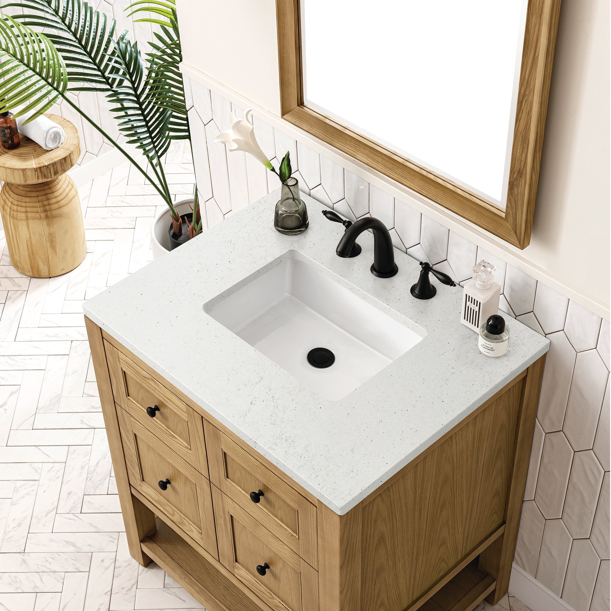 James Martin Vanities - Breckenridge 30" Single Vanity in Light Natural Oak - 330 - V30 - LNO - 3LDL - Home Luxury USA