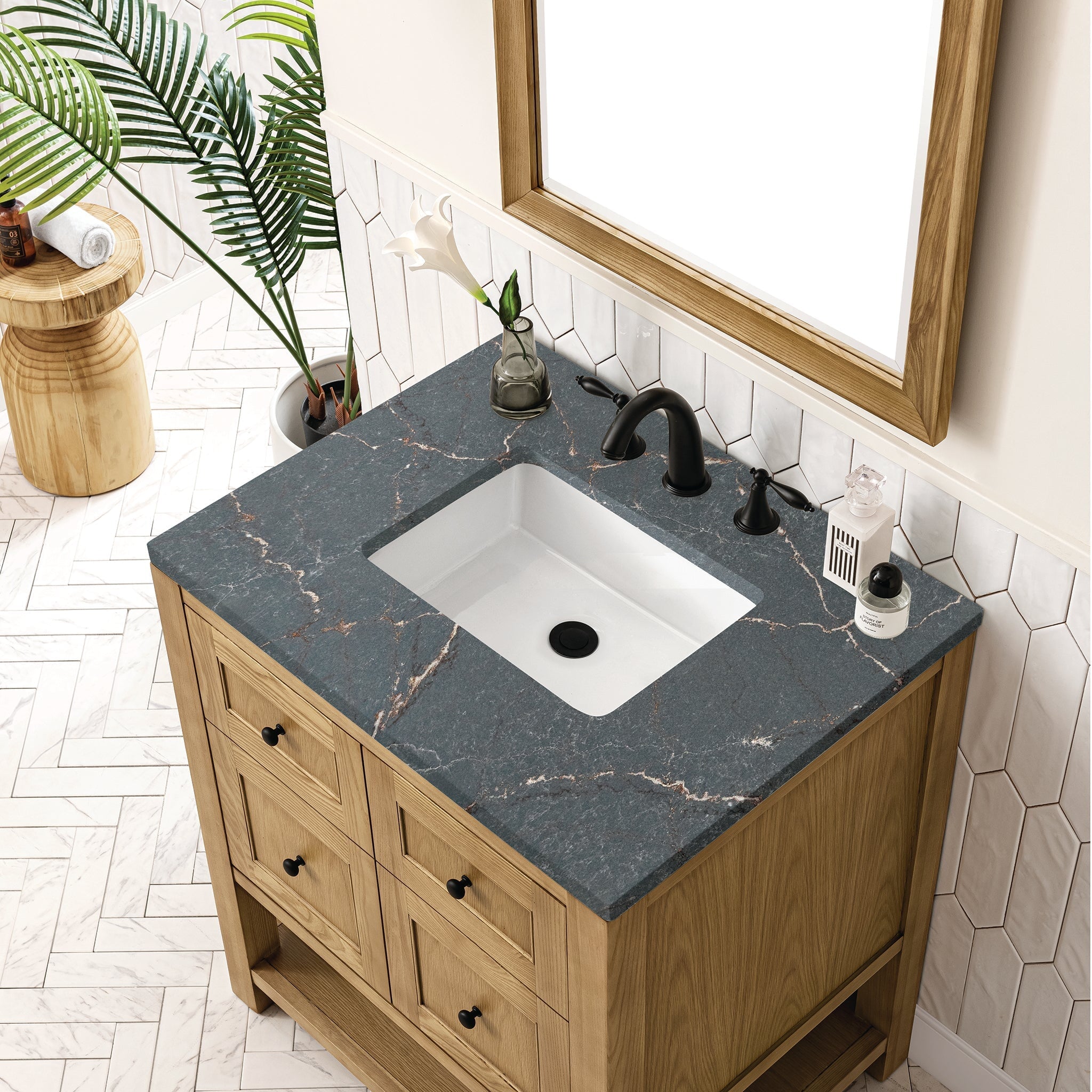 James Martin Vanities - Breckenridge 30" Single Vanity in Light Natural Oak - 330 - V30 - LNO - 3PBL - Home Luxury USA