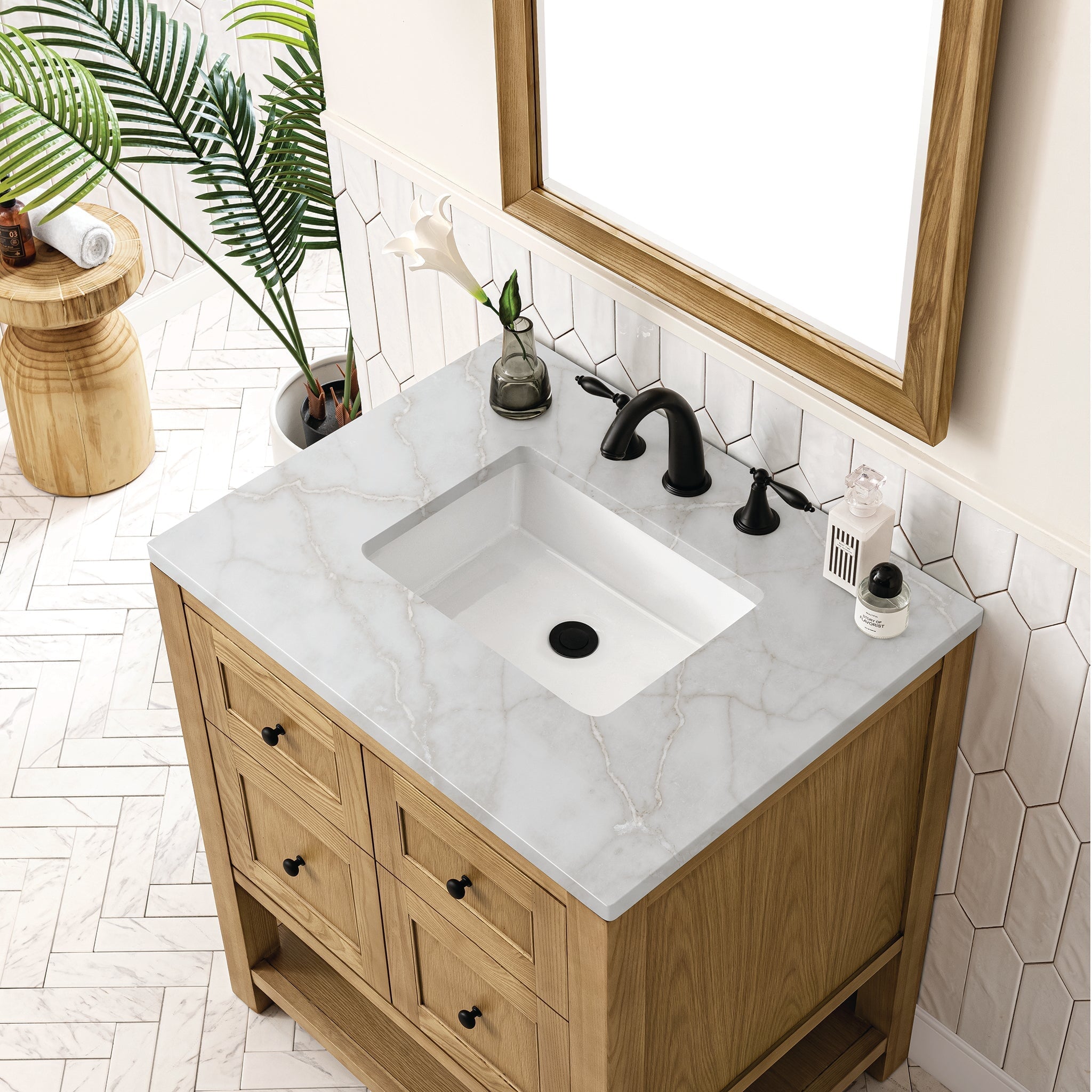 James Martin Vanities - Breckenridge 30" Single Vanity in Light Natural Oak - 330 - V30 - LNO - 3VSL - Home Luxury USA