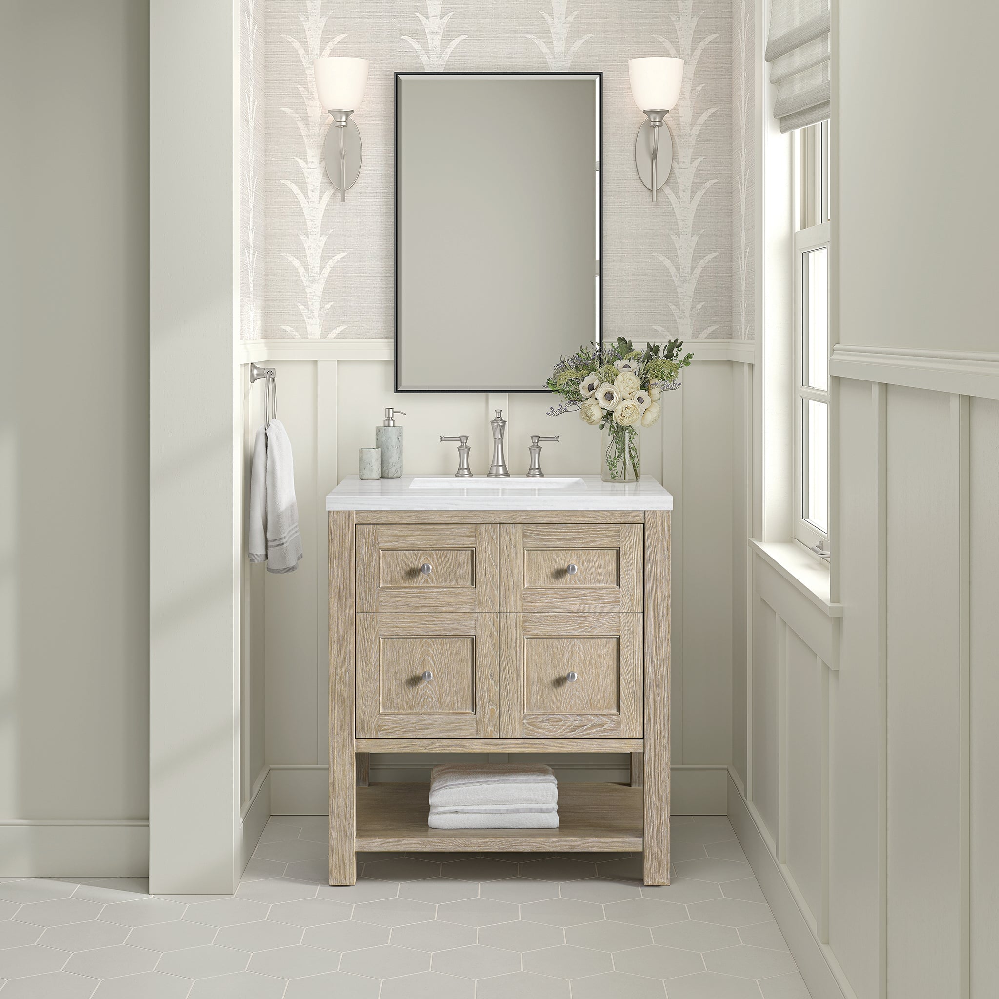 James Martin Vanities - Breckenridge 30" Single Vanity in Whitewashed Oak - 330 - V30 - WWO - Home Luxury USA