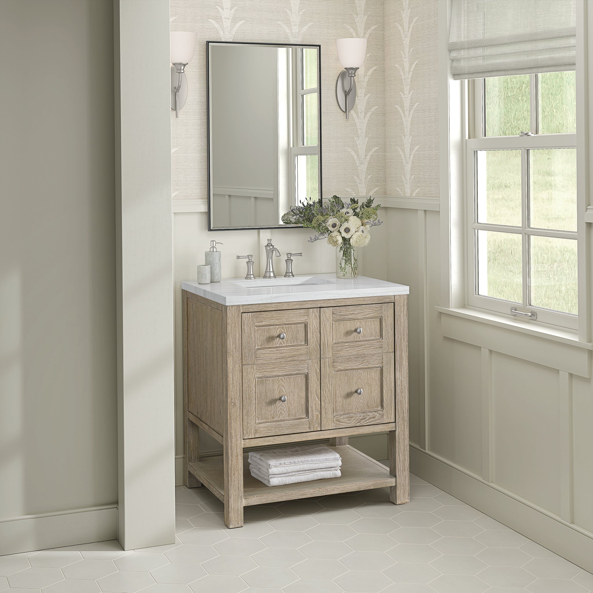 James Martin Vanities - Breckenridge 30" Single Vanity in Whitewashed Oak - 330 - V30 - WWO - Home Luxury USA