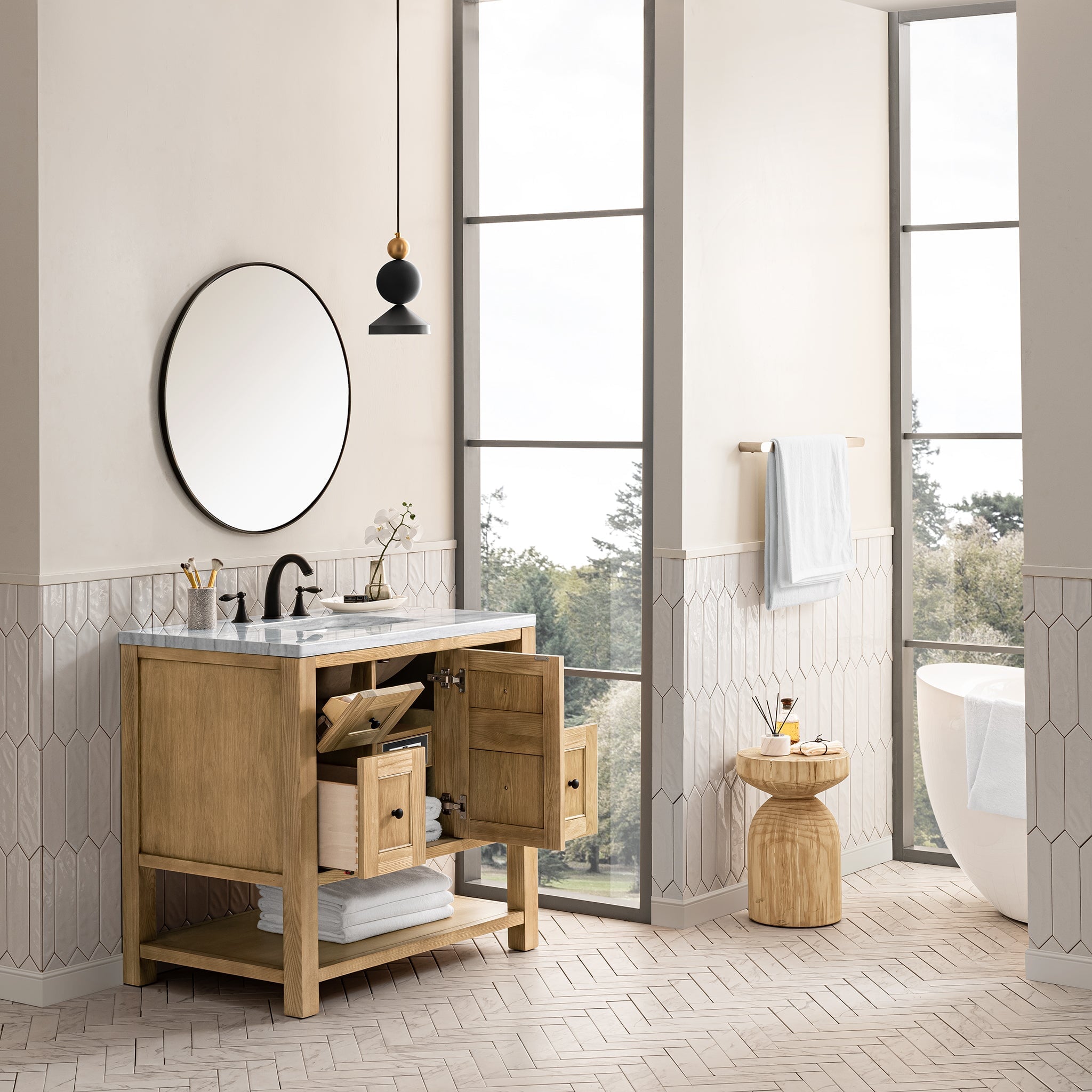 James Martin Vanities - Breckenridge 36" Single Vanity in Light Natural Oak - 330 - V36 - LNO - Home Luxury USA