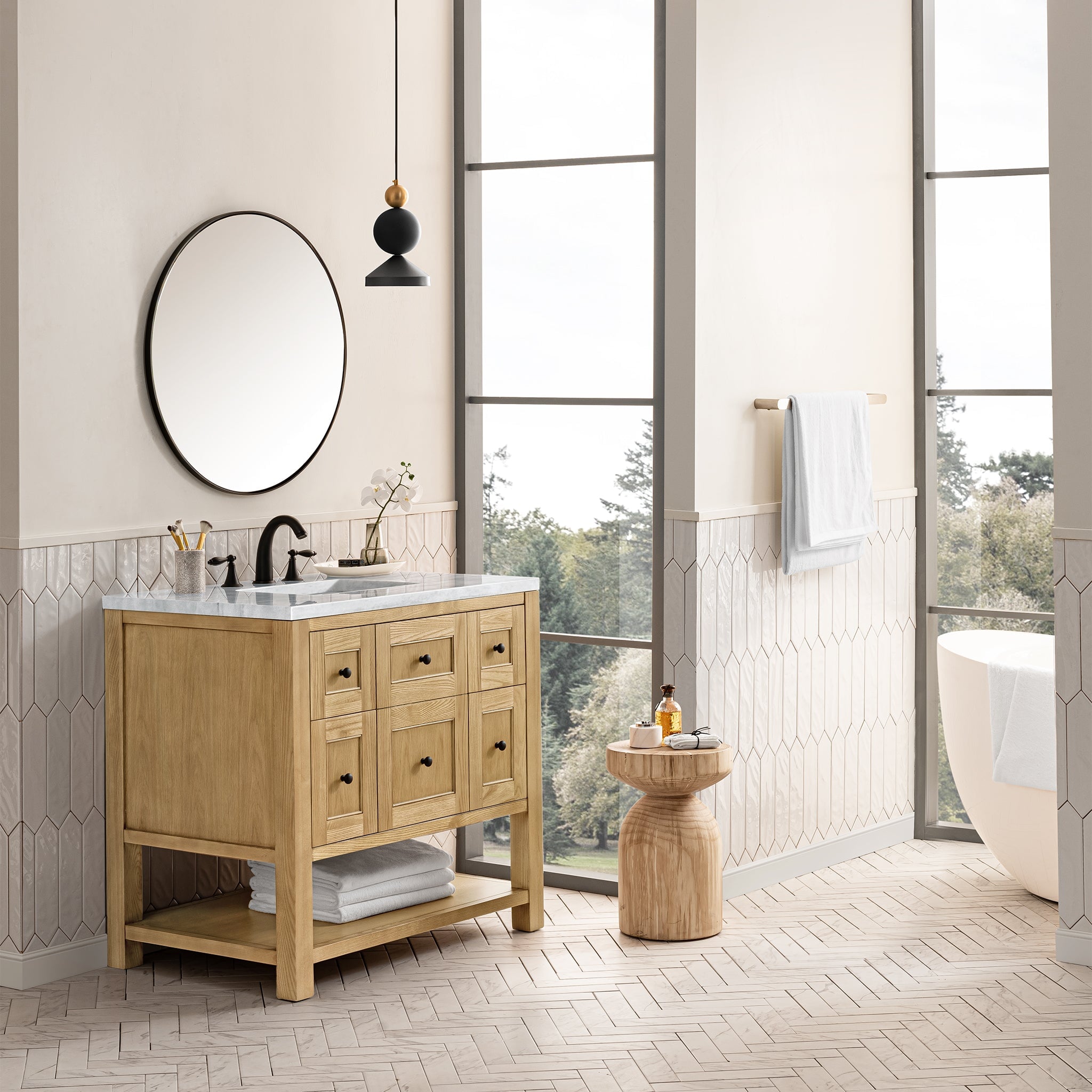 James Martin Vanities - Breckenridge 36" Single Vanity in Light Natural Oak - 330 - V36 - LNO - Home Luxury USA