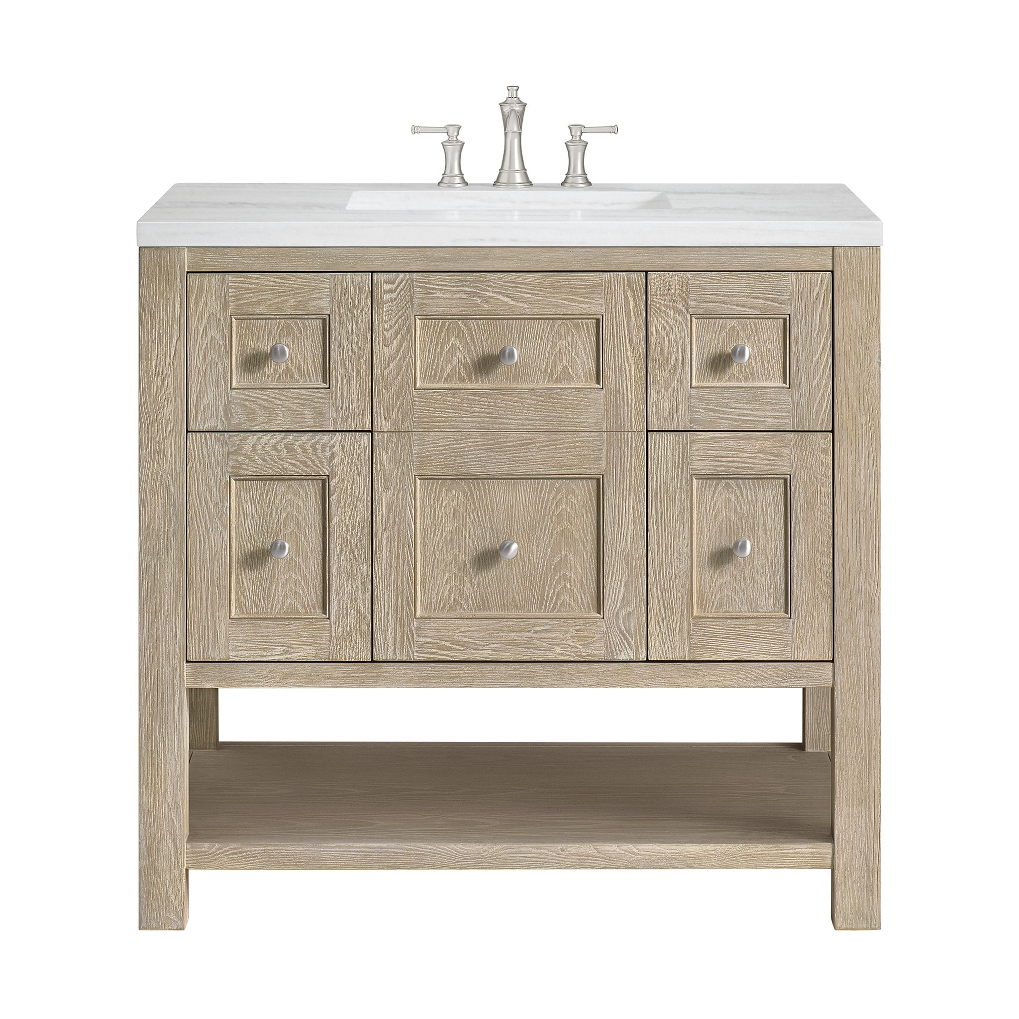 James Martin Vanities - Breckenridge 36" Single Vanity in Whitewashed Oak - 330 - V36 - WWO - Home Luxury USA