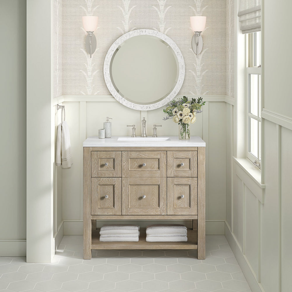 James Martin Vanities - Breckenridge 36" Single Vanity in Whitewashed Oak - 330 - V36 - WWO - Home Luxury USA