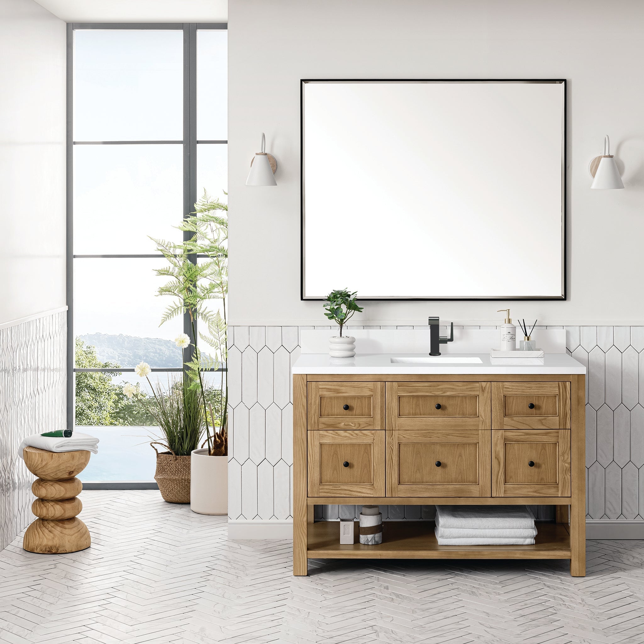 James Martin Vanities - Breckenridge 48" Single Vanity in Light Natural Oak - 330 - V48 - LNO - 1WZ - Home Luxury USA