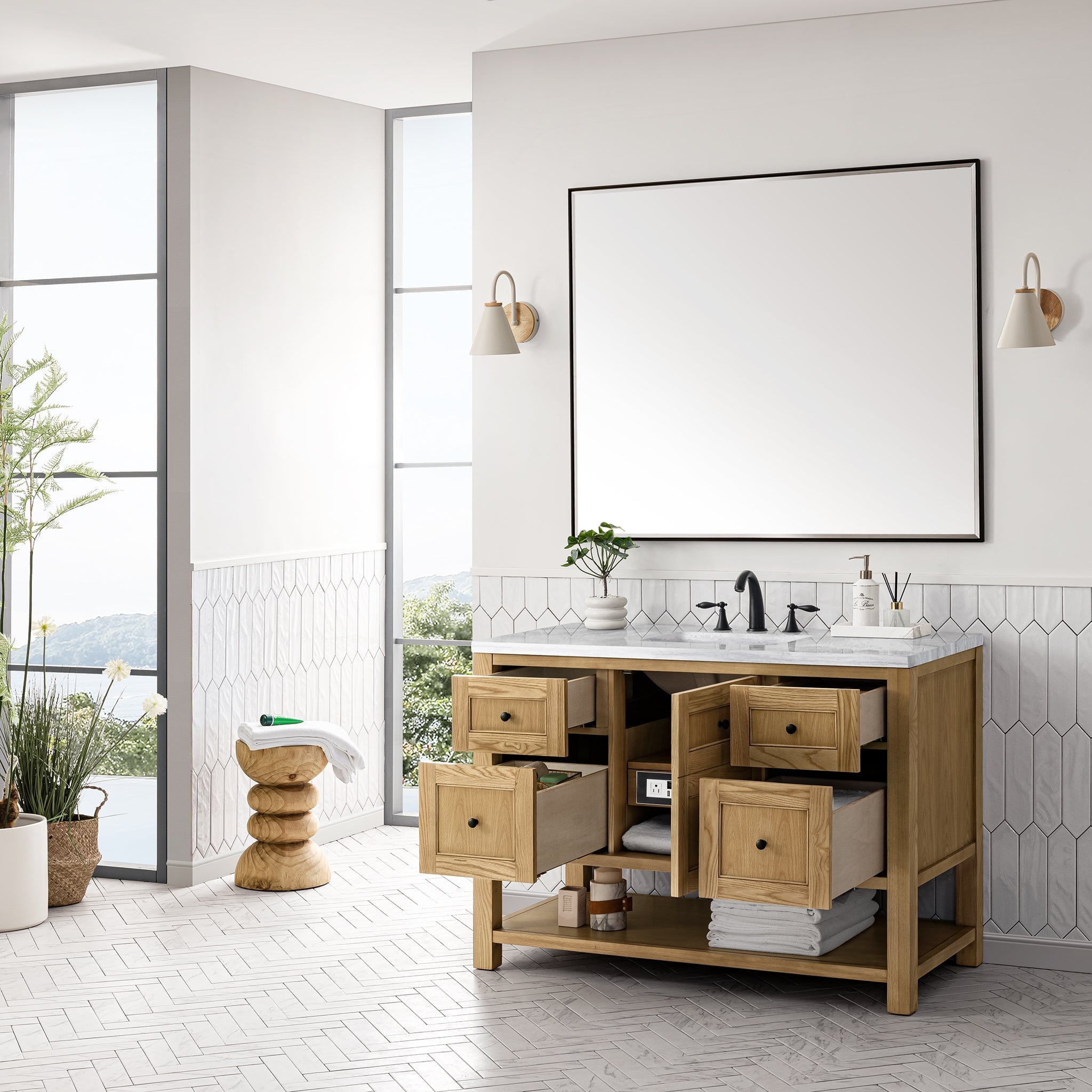 James Martin Vanities - Breckenridge 48" Single Vanity in Light Natural Oak - 330 - V48 - LNO - Home Luxury USA