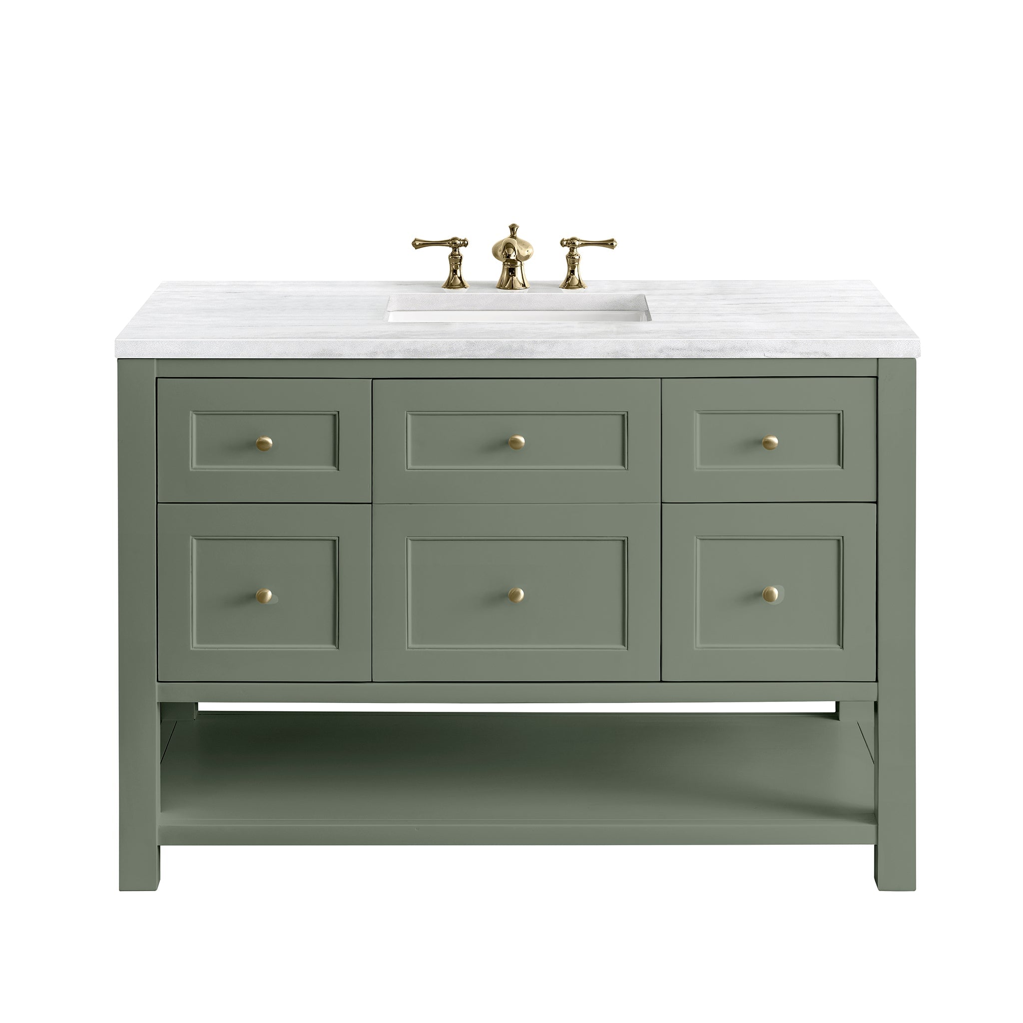 James Martin Vanities - Breckenridge 48" Single Vanity in Smokey Celadon - 330 - V48 - SC - Home Luxury USA