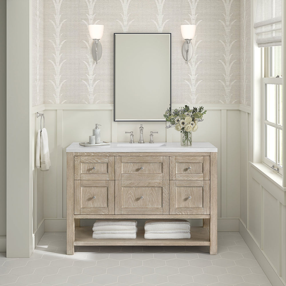 James Martin Vanities - Breckenridge 48" Single Vanity in Whitewashed Oak - 330 - V48 - WWO - Home Luxury USA