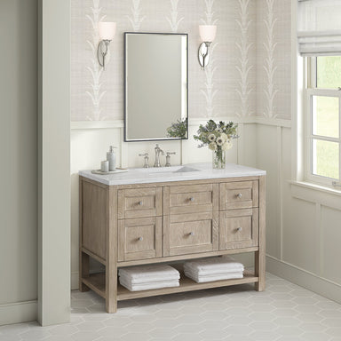 James Martin Vanities - Breckenridge 48" Single Vanity in Whitewashed Oak - 330 - V48 - WWO - Home Luxury USA