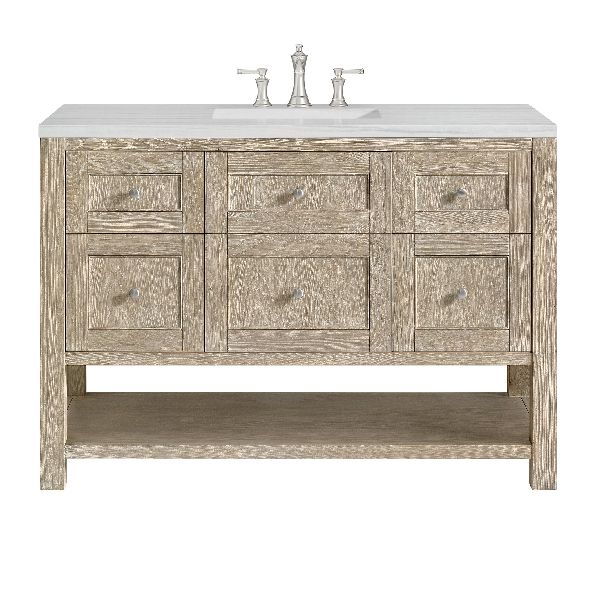 James Martin Vanities - Breckenridge 48" Single Vanity in Whitewashed Oak - 330 - V48 - WWO - Home Luxury USA