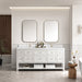 James Martin Vanities - Breckenridge 72" Double Vanity in Bright White - 330 - V72 - BW - 1WZ - Home Luxury USA