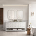 James Martin Vanities - Breckenridge 72" Double Vanity in Bright White - 330 - V72 - BW - Home Luxury USA