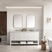 James Martin Vanities - Breckenridge 72" Double Vanity in Bright White - 330 - V72 - BW - Home Luxury USA