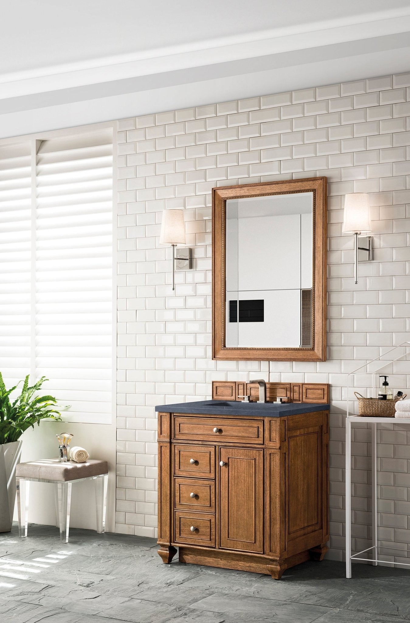 James Martin Vanities - Bristol 30" Single Vanity in Saddle Brown - 157 - V30 - SBR - 3CSP - Home Luxury USA