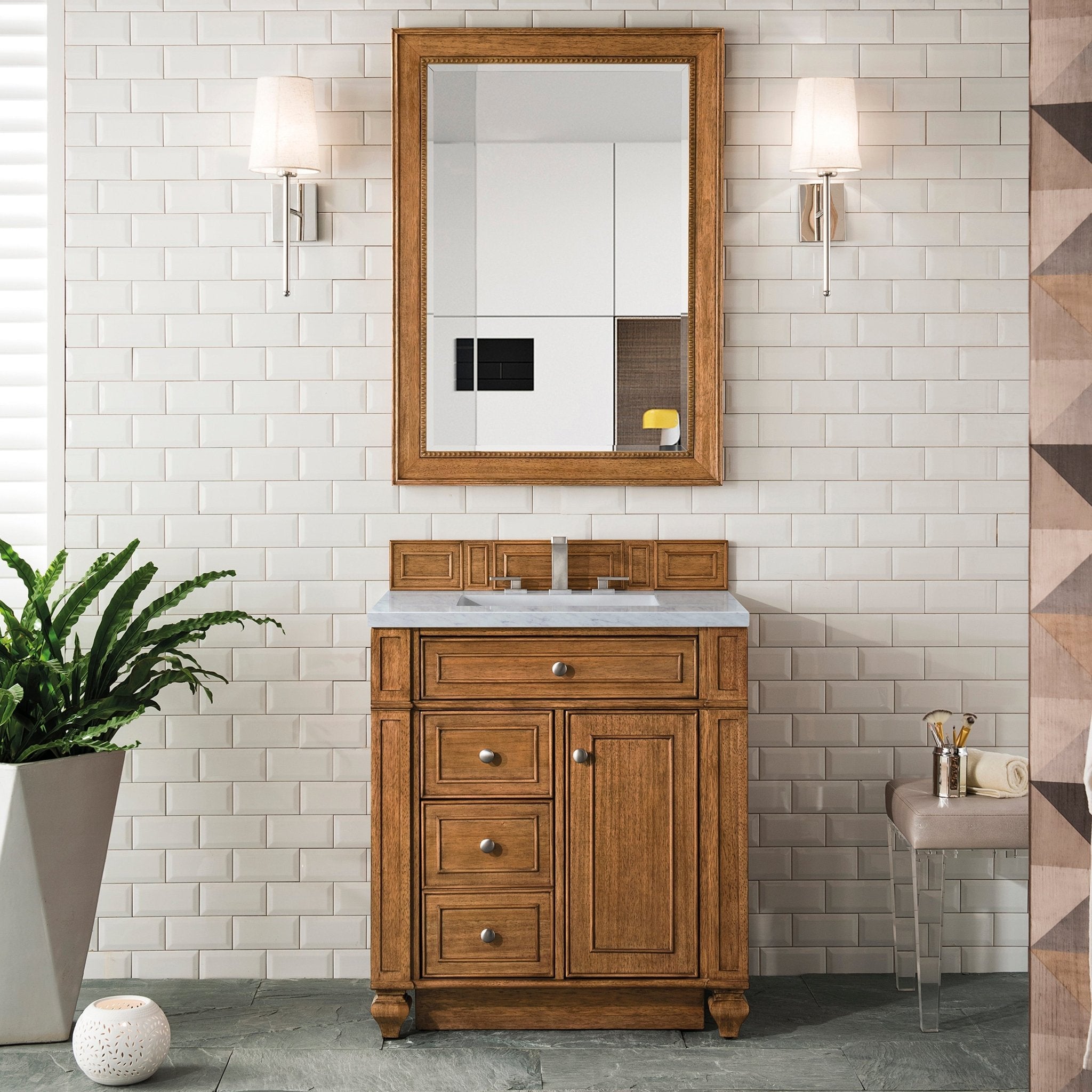 James Martin Vanities - Bristol 30" Single Vanity in Saddle Brown - 157 - V30 - SBR - Home Luxury USA