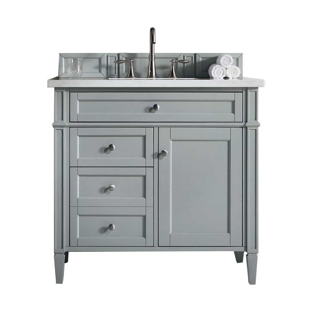 James Martin Vanities - Brittany 36" Single Bathroom Vanity in Urban Gray - 650 - V36 - UGR - 3EJP - Home Luxury USA