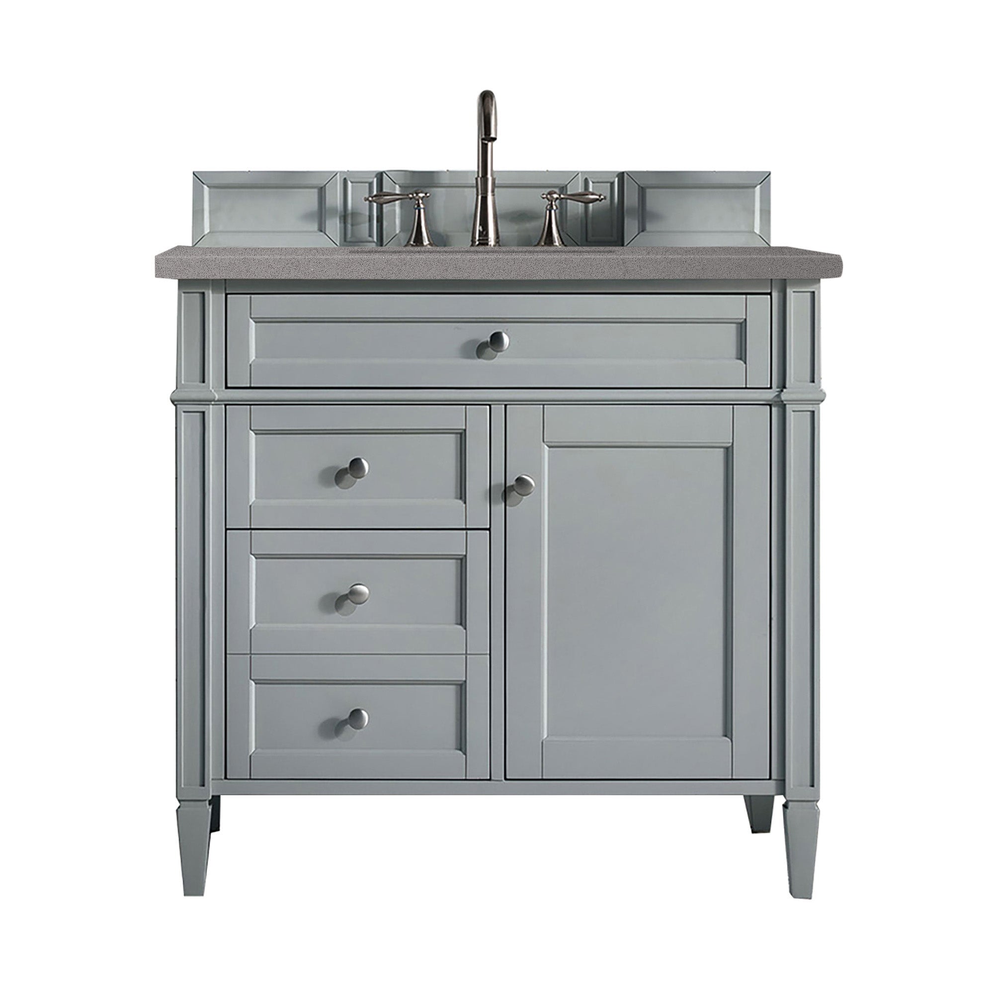 James Martin Vanities - Brittany 36" Single Bathroom Vanity in Urban Gray - 650 - V36 - UGR - 3ESR - Home Luxury USA