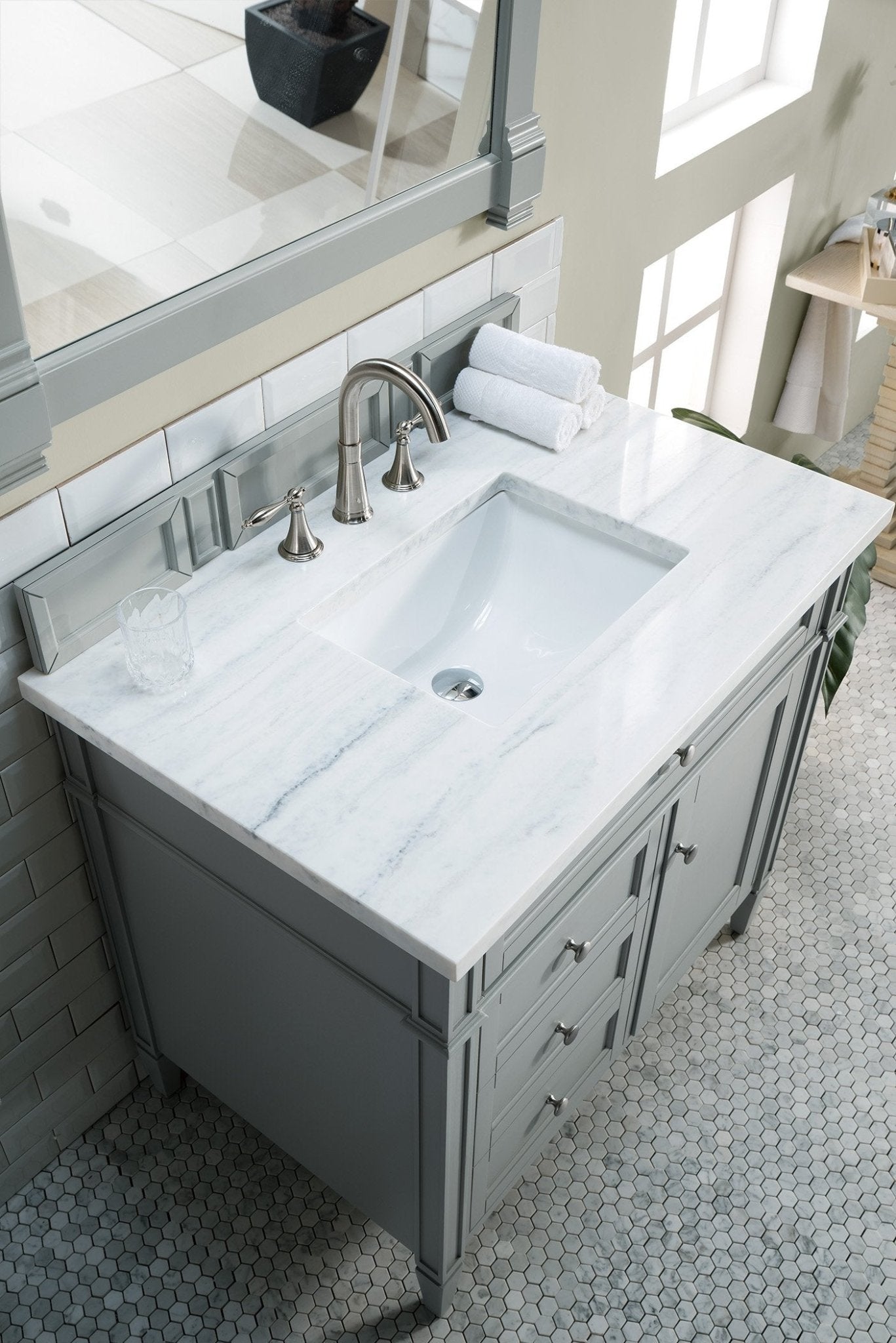 James Martin Vanities - Brittany 36" Single Bathroom Vanity in Urban Gray - 650 - V36 - UGR - Home Luxury USA