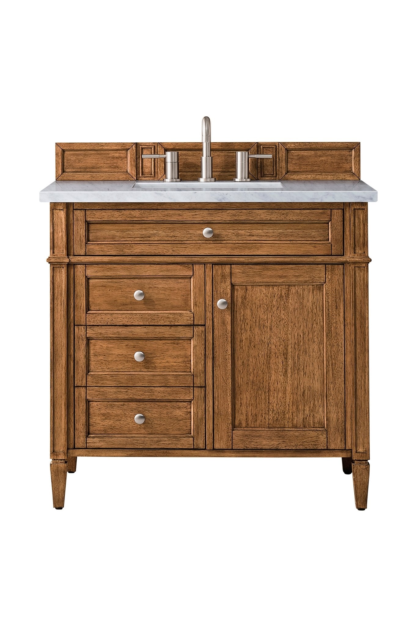 James Martin Vanities - Brittany 36" Single Vanity Cabinet in Saddle Brown - 650 - V36 - SBR - 3AF - Home Luxury USA