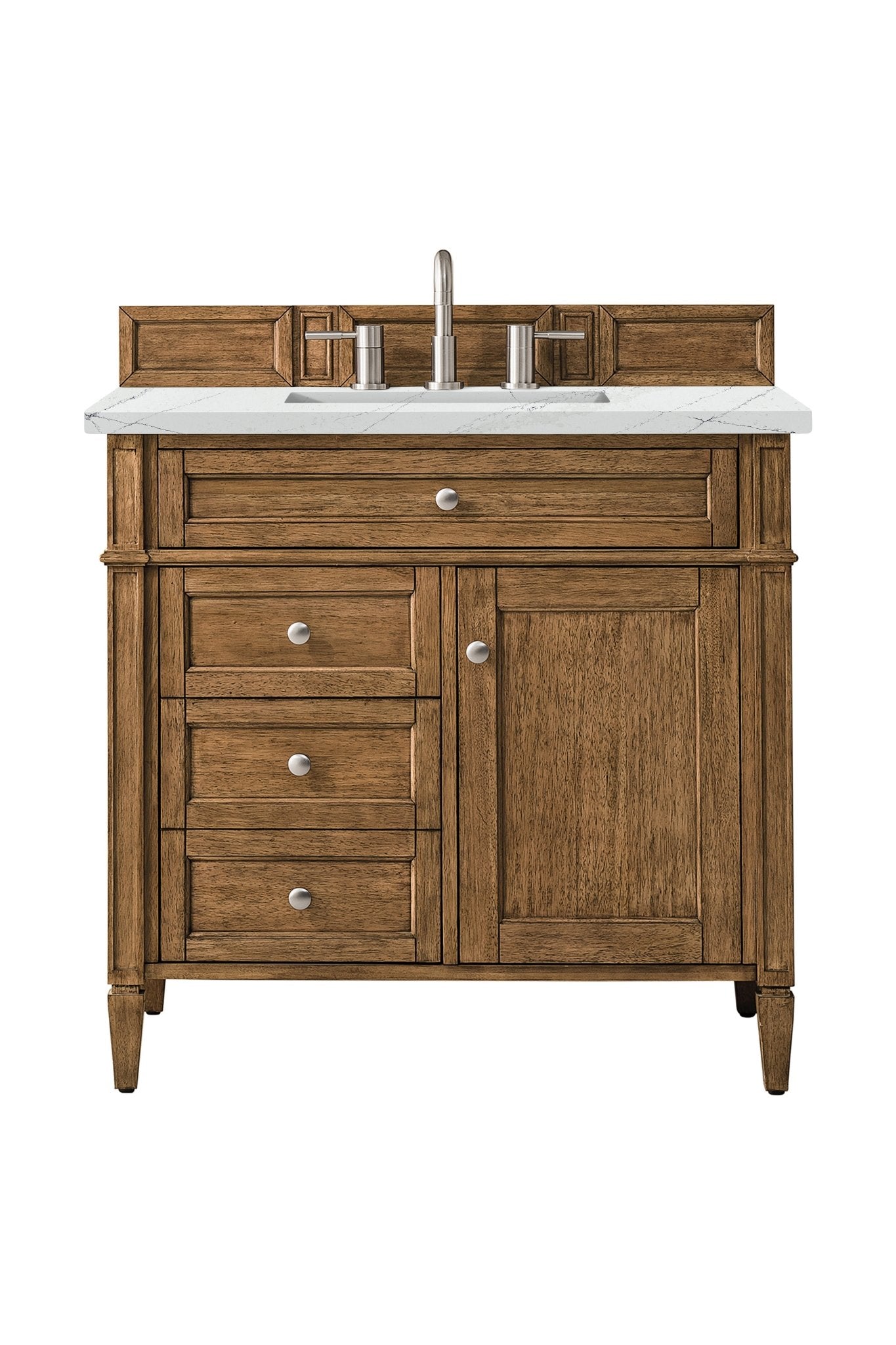 James Martin Vanities - Brittany 36" Single Vanity Cabinet in Saddle Brown - 650 - V36 - SBR - 3CAR - Home Luxury USA