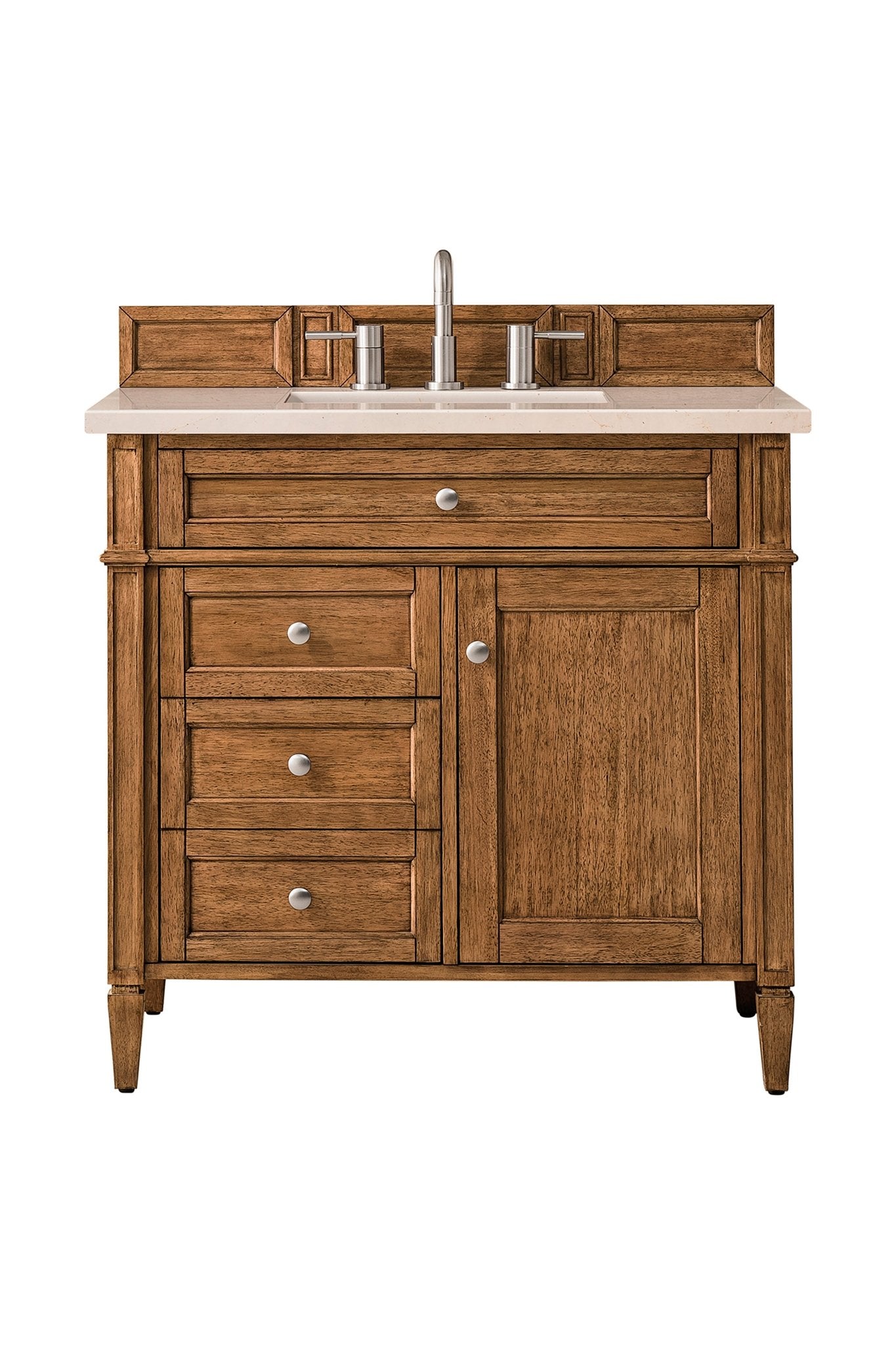 James Martin Vanities - Brittany 36" Single Vanity Cabinet in Saddle Brown - 650 - V36 - SBR - 3EMR - Home Luxury USA