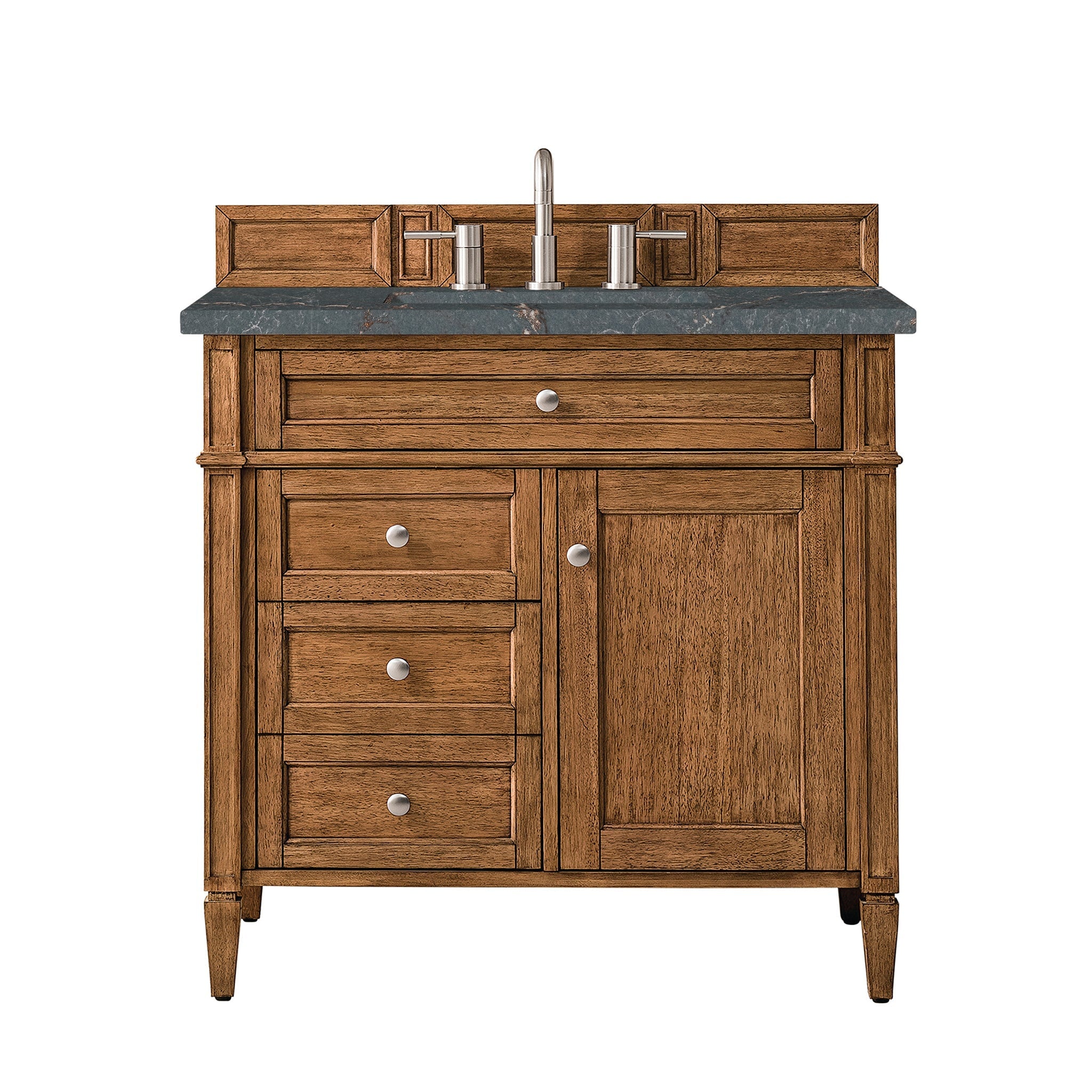 James Martin Vanities - Brittany 36" Single Vanity Cabinet in Saddle Brown - 650 - V36 - SBR - 3PBL - Home Luxury USA