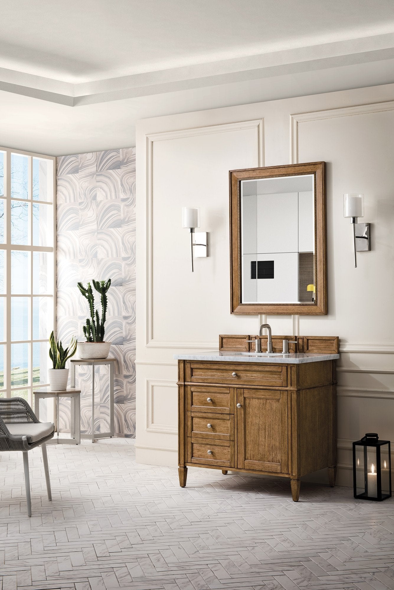 James Martin Vanities - Brittany 36" Single Vanity Cabinet in Saddle Brown - 650 - V36 - SBR - Home Luxury USA