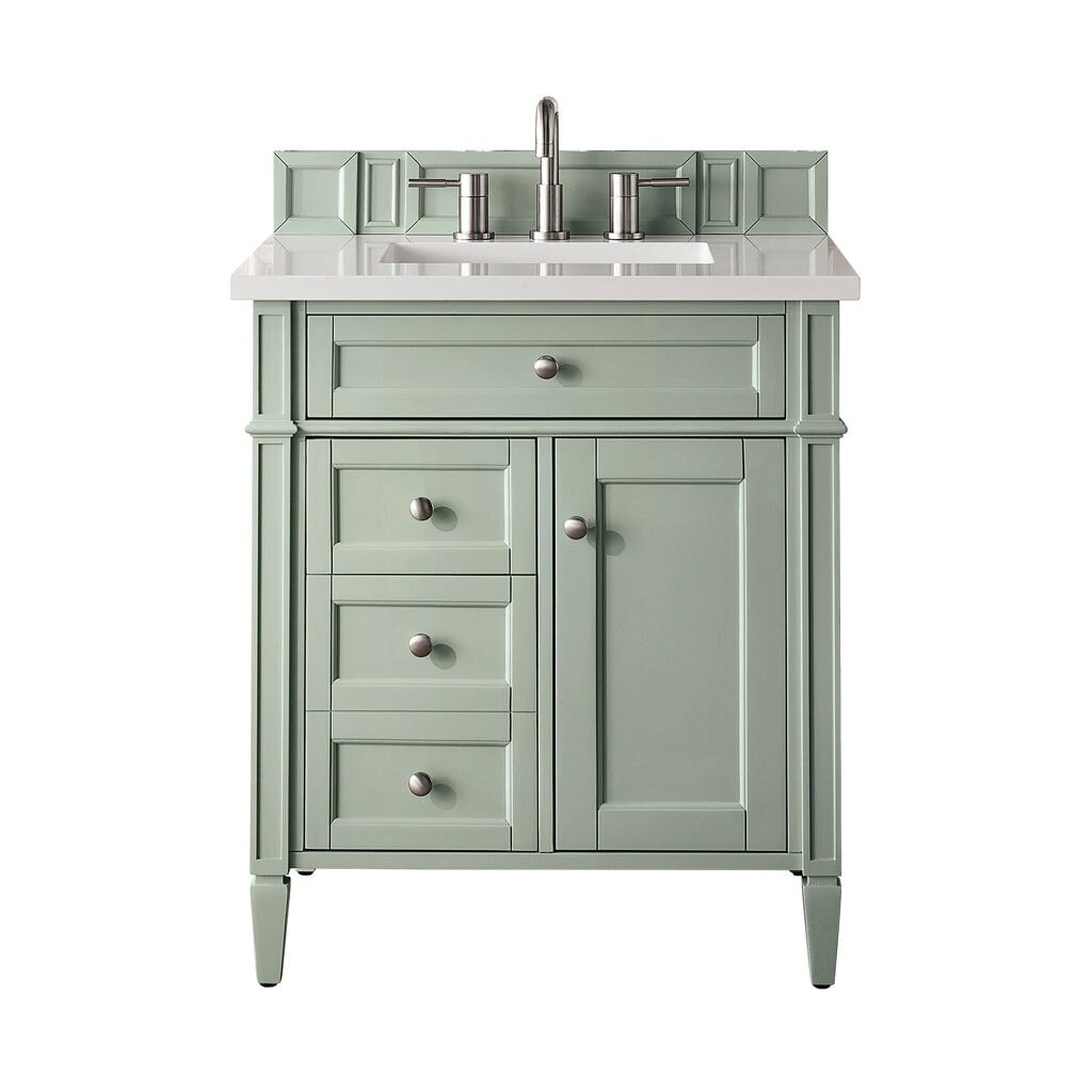 James Martin Vanities - Brittany 36" Single Vanity Cabinet in Sage Green - 650 - V36 - SGR - 3WZ - Home Luxury USA