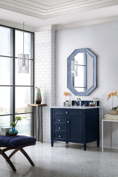 James Martin Vanities - Brittany 36" Single Vanity in Victory Blue - 650 - V36 - VBL - Home Luxury USA