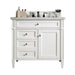 James Martin Vanities - Brittany 36"Single Bathroom Vanity in Bright White - 655 - V36 - BW - 3AF - Home Luxury USA