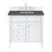 James Martin Vanities - Brittany 36"Single Bathroom Vanity in Bright White - 655 - V36 - BW - 3PBL - Home Luxury USA