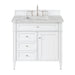 James Martin Vanities - Brittany 36"Single Bathroom Vanity in Bright White - 655 - V36 - BW - 3VSL - Home Luxury USA