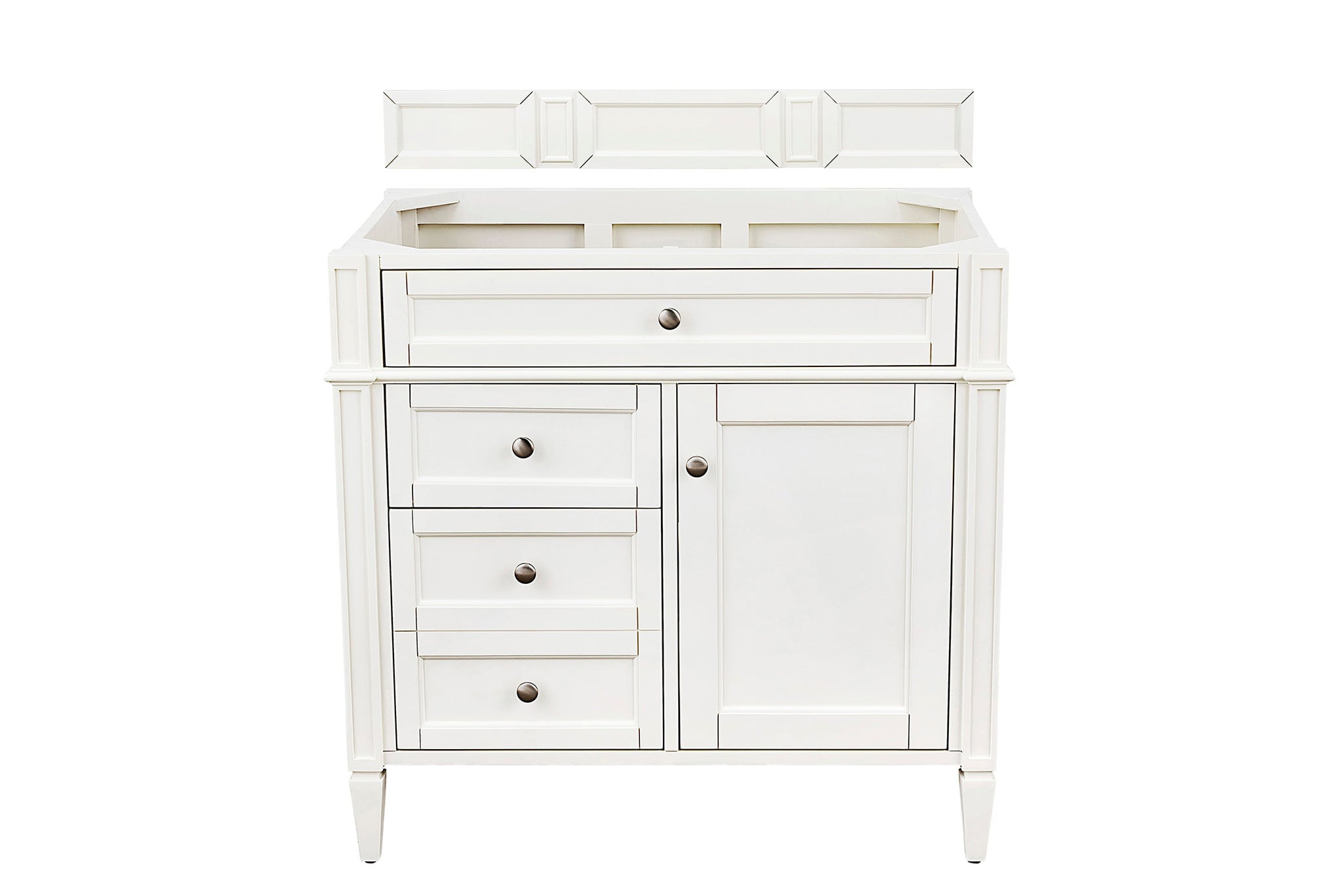 James Martin Vanities - Brittany 36"Single Bathroom Vanity in Bright White - 655 - V36 - BW - Home Luxury USA