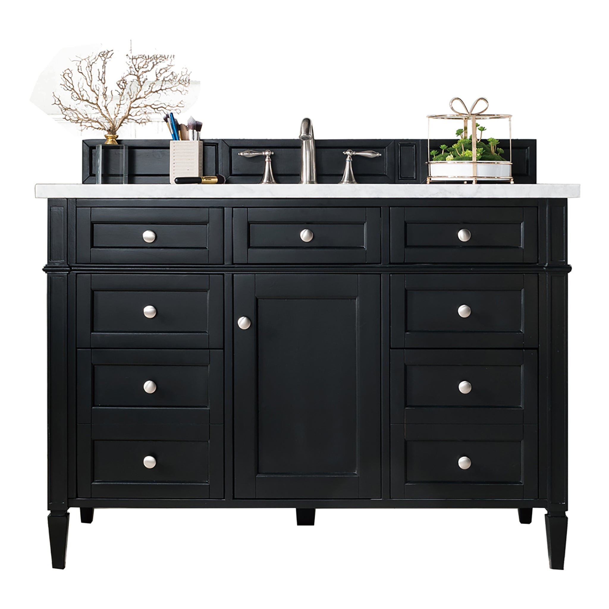 James Martin Vanities - Brittany 48" Single Bathroom Vanity in Black Onyx - 650 - V48 - BKO - 3AF - Home Luxury USA