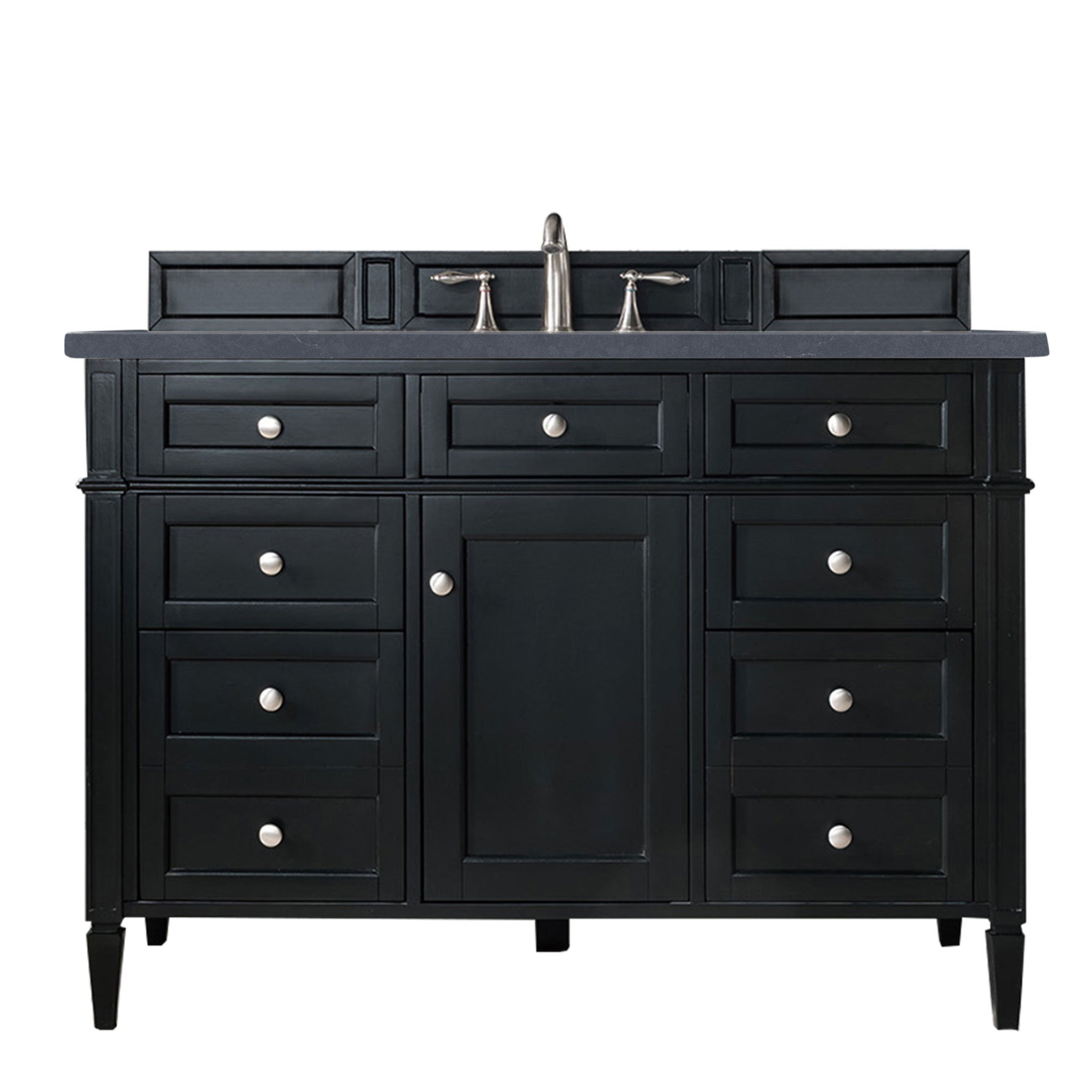 James Martin Vanities - Brittany 48" Single Bathroom Vanity in Black Onyx - 650 - V48 - BKO - 3CSP - Home Luxury USA